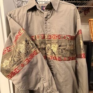 Panhandle Slim Khaki Western Shirt